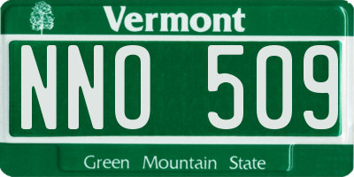 VT license plate NNO509
