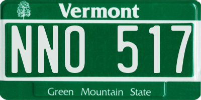 VT license plate NNO517