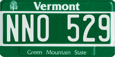 VT license plate NNO529