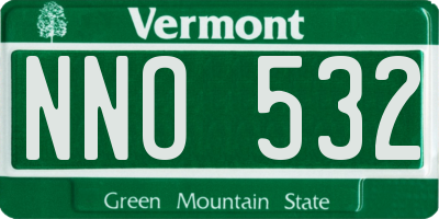 VT license plate NNO532