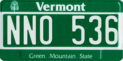 VT license plate NNO536