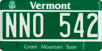 VT license plate NNO542