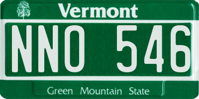 VT license plate NNO546