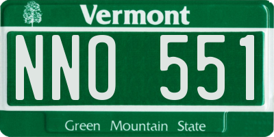 VT license plate NNO551