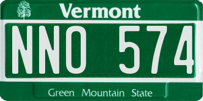 VT license plate NNO574