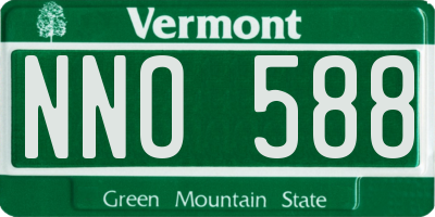 VT license plate NNO588