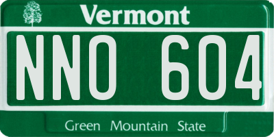 VT license plate NNO604