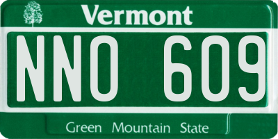 VT license plate NNO609
