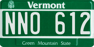 VT license plate NNO612