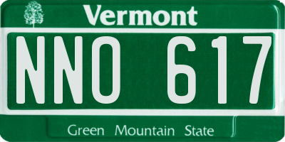 VT license plate NNO617