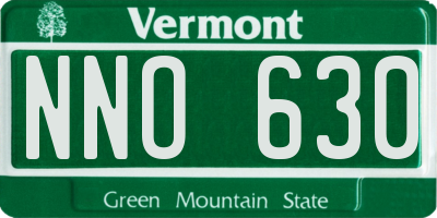 VT license plate NNO630