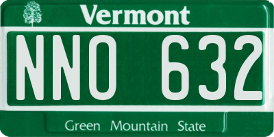 VT license plate NNO632