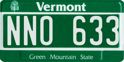 VT license plate NNO633