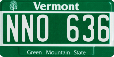 VT license plate NNO636