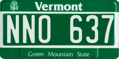 VT license plate NNO637
