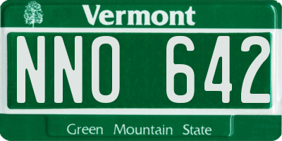 VT license plate NNO642