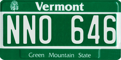 VT license plate NNO646