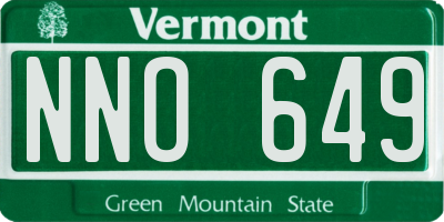 VT license plate NNO649