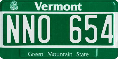 VT license plate NNO654