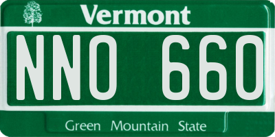 VT license plate NNO660