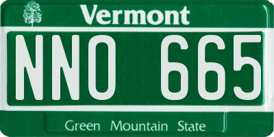 VT license plate NNO665