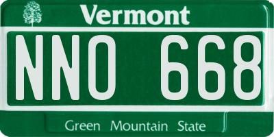 VT license plate NNO668