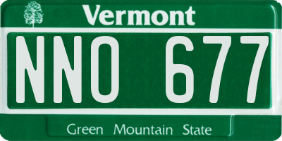 VT license plate NNO677