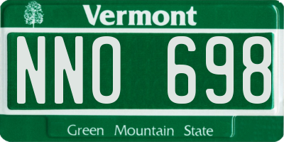 VT license plate NNO698