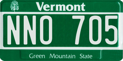VT license plate NNO705