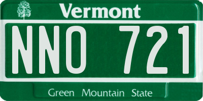 VT license plate NNO721
