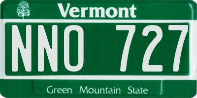 VT license plate NNO727