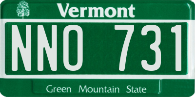 VT license plate NNO731