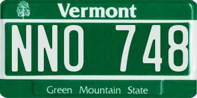 VT license plate NNO748