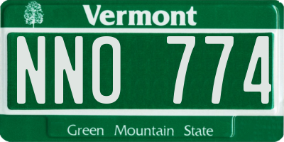 VT license plate NNO774