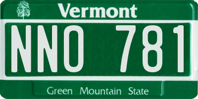 VT license plate NNO781