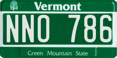 VT license plate NNO786