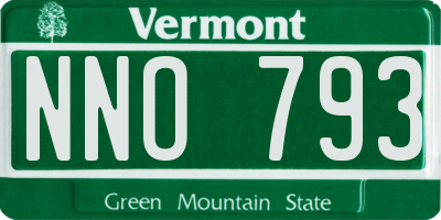 VT license plate NNO793