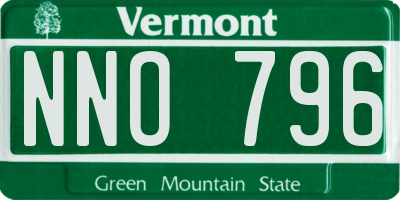 VT license plate NNO796