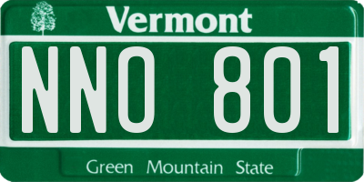VT license plate NNO801