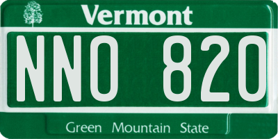 VT license plate NNO820