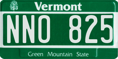 VT license plate NNO825
