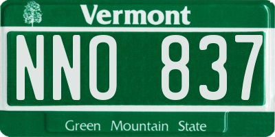 VT license plate NNO837
