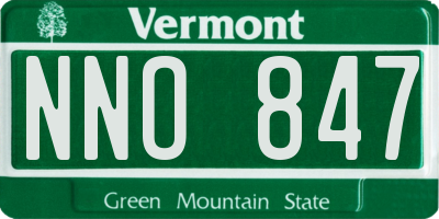 VT license plate NNO847