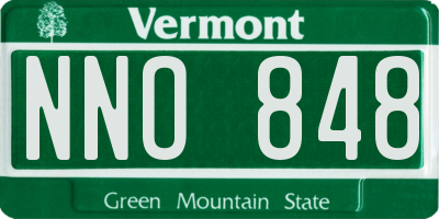 VT license plate NNO848