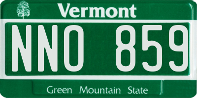 VT license plate NNO859