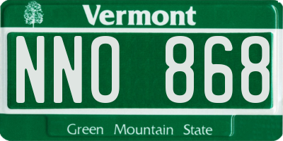 VT license plate NNO868