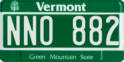 VT license plate NNO882