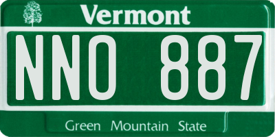 VT license plate NNO887