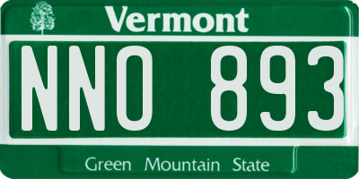 VT license plate NNO893