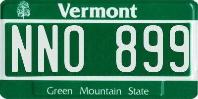 VT license plate NNO899